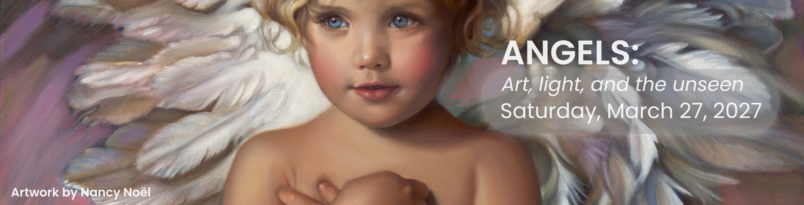 Angel painting in pastels - Artwork by Nancy Noël promoting Angels concert